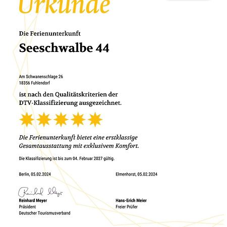 Ferienhaus Seeschwalbe 44 Fuhlendorf  Exteriör bild